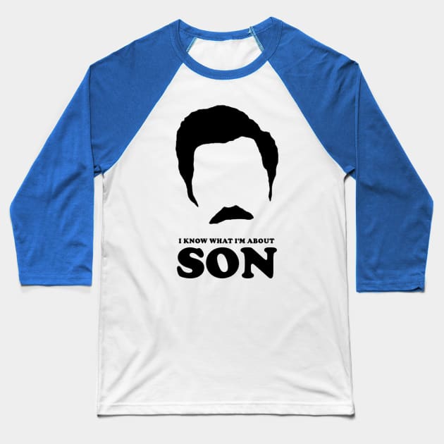 I know what I'm about son Baseball T-Shirt by NinjaCollin